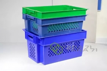 Ящик высокий с крышкой для овощей, зелени и винограда (решётка) 